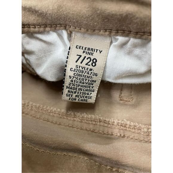 Celebrity Pink Khaki Jayden Skinny Jeans Size 7/28 - Picture 4 of 5